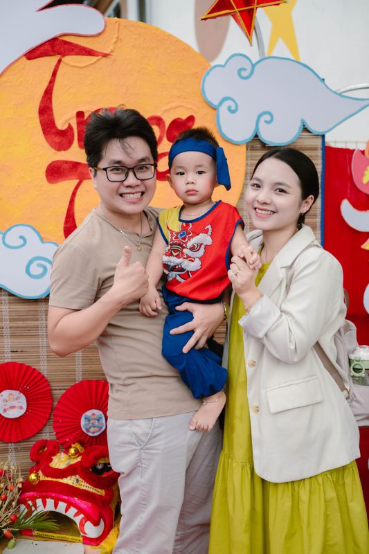 Bé và gia đình tại ngày hội Mầm non Memory Quảng Ngãi